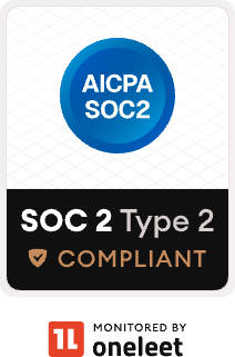 SOC 2 Type 2 compliant, monitored by Oneleet